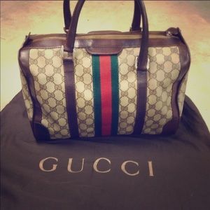 Gucci PVC Vintage Boston Bag